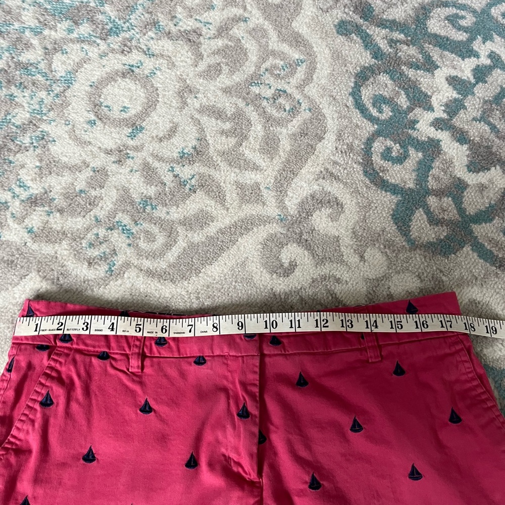British Khaki-Mid-rise sailboat patterned shorts-Size 12 - Picture 4 of 5